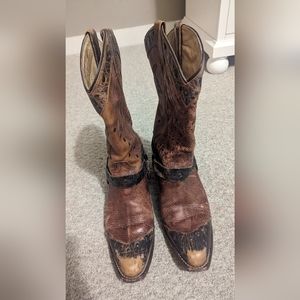 Authentic real leather Cowboy boots size 9